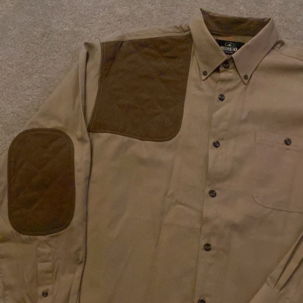 REDHEAD Padded Elbows & Shoulder Button Up Hunting Shirt - Picture 2 of 7
